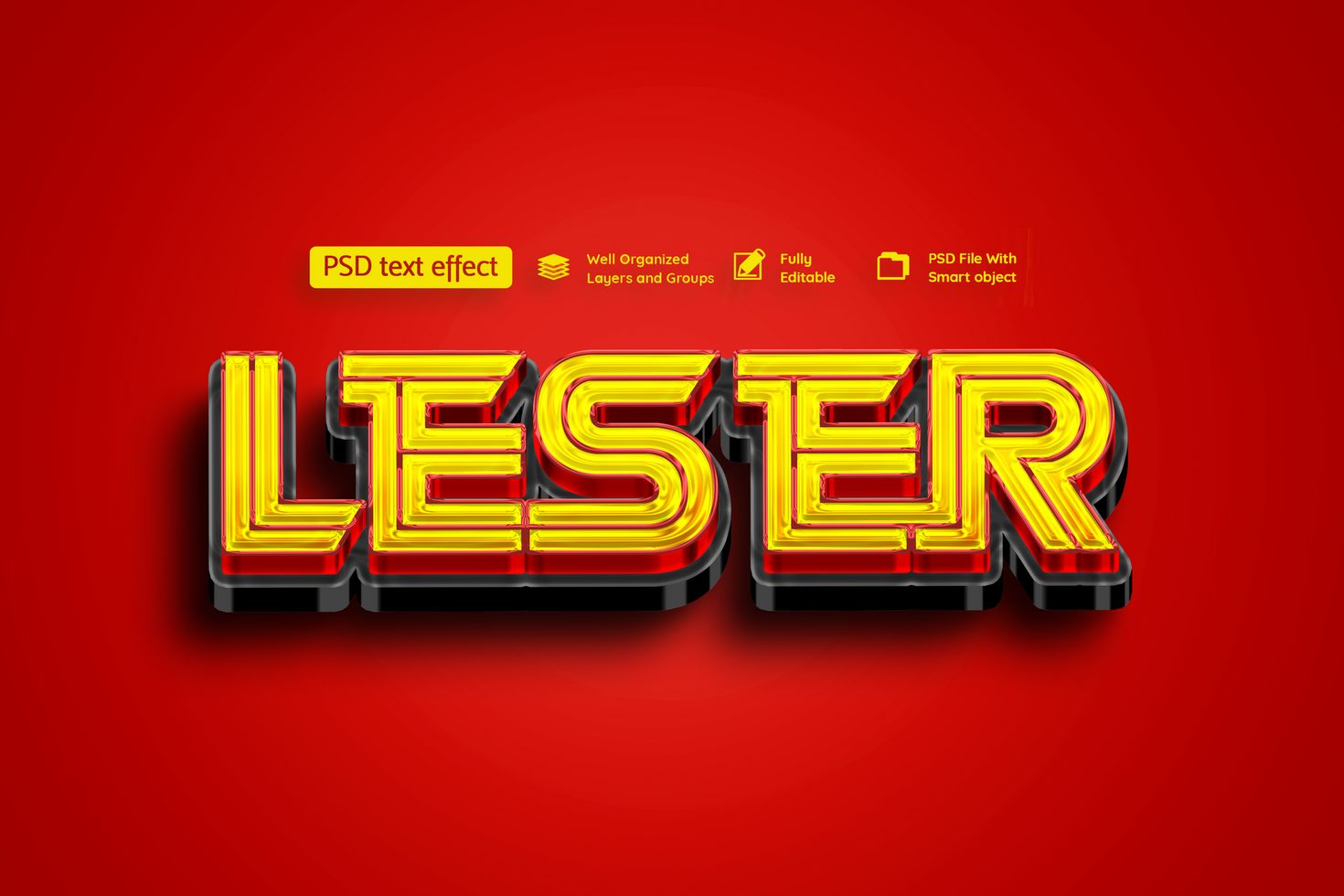 Leser Style Editable Text Effect psd