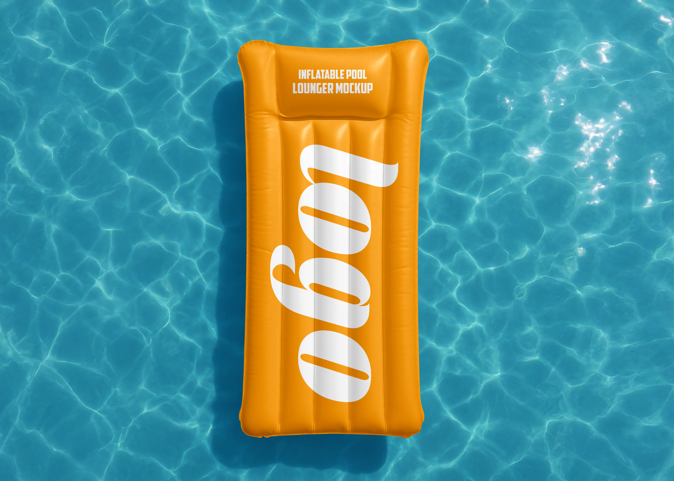 Inflatable Pool Lounger Mockup psd
