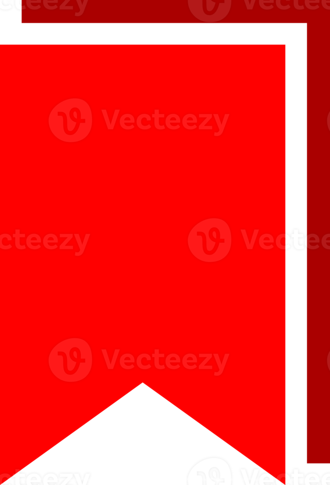Red tag ribbon label png