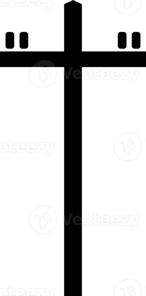 Black electric pole sign png