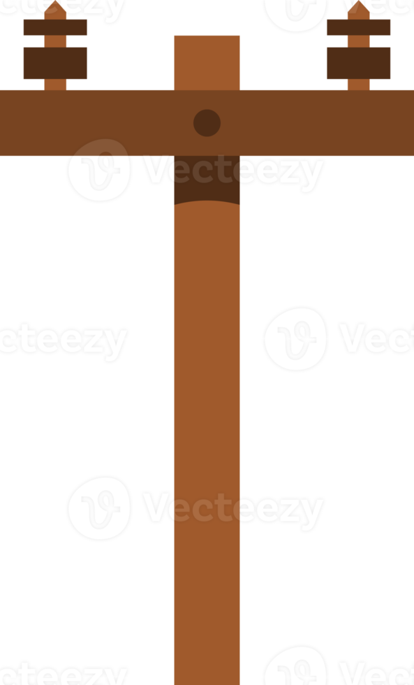 Brown wooden electric pole icon png