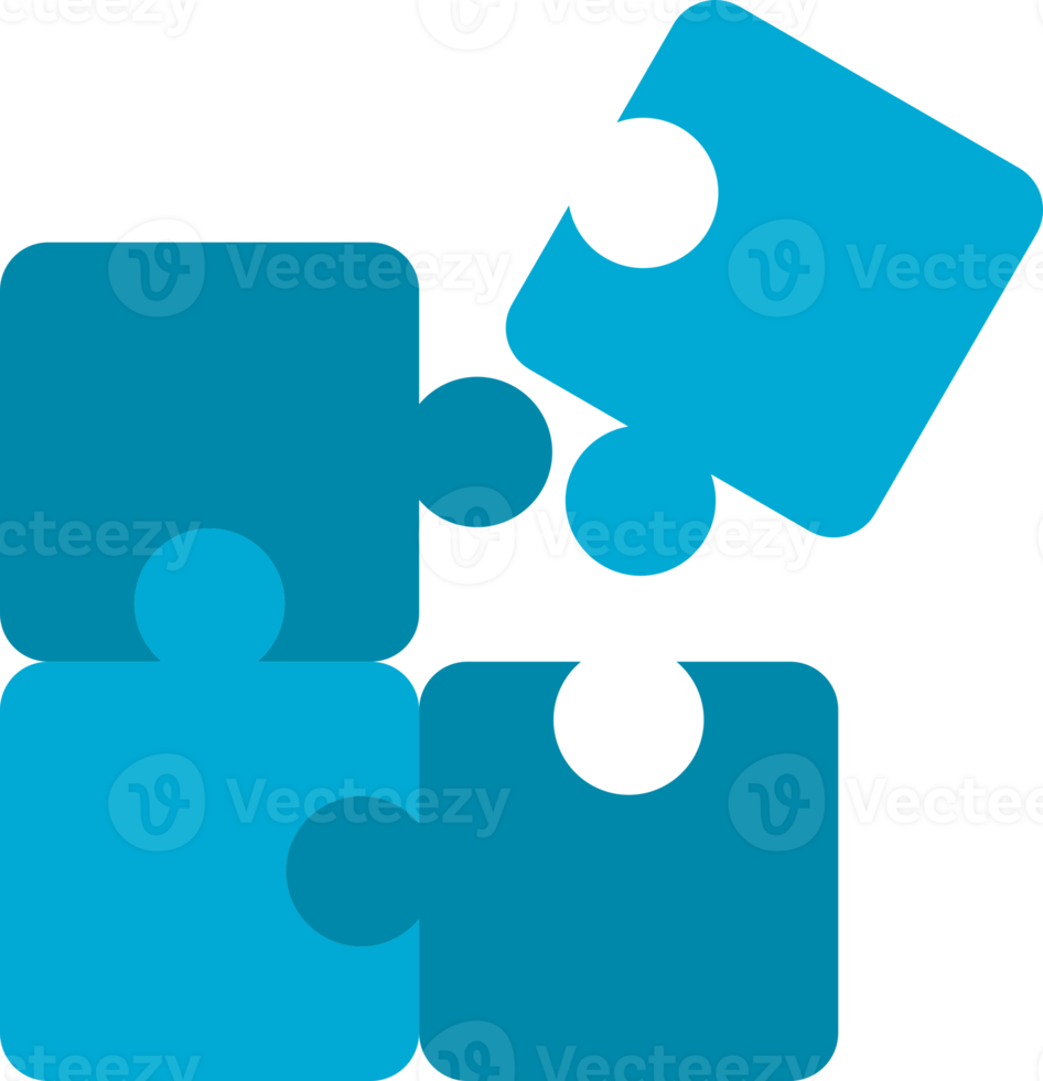 Blue jigsaw game png