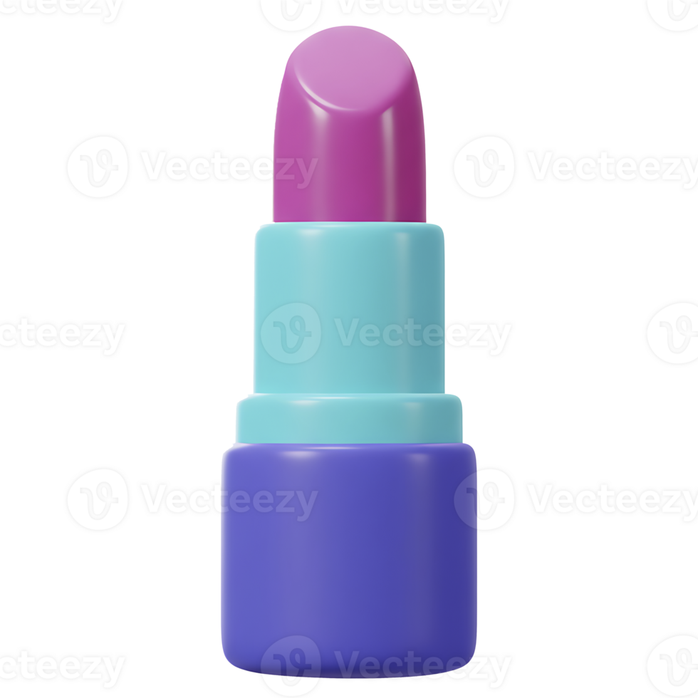 3d rendered lipstick in vibrant colors illustrating beauty and cosmetics concept png