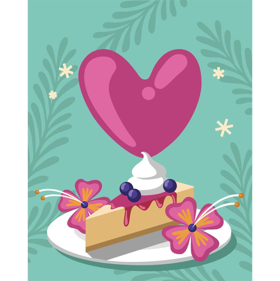 illustration of cute cake vector