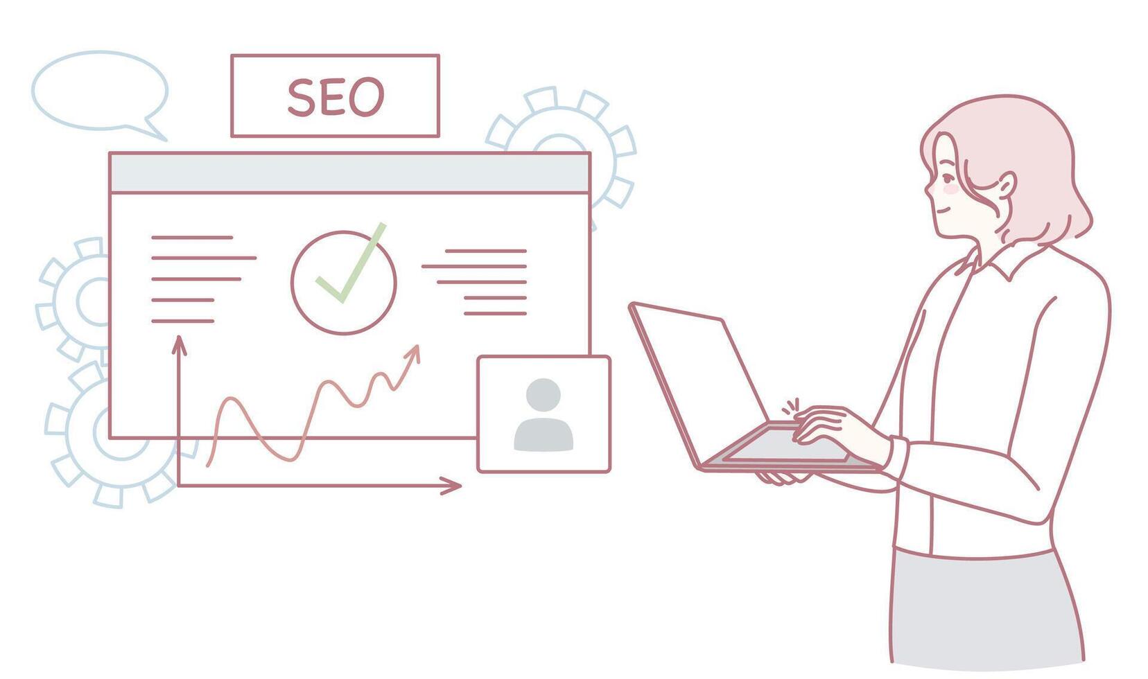 A Comprehensive SEO Strategy and Analytical Approach for Achieving Digital Success Online vector