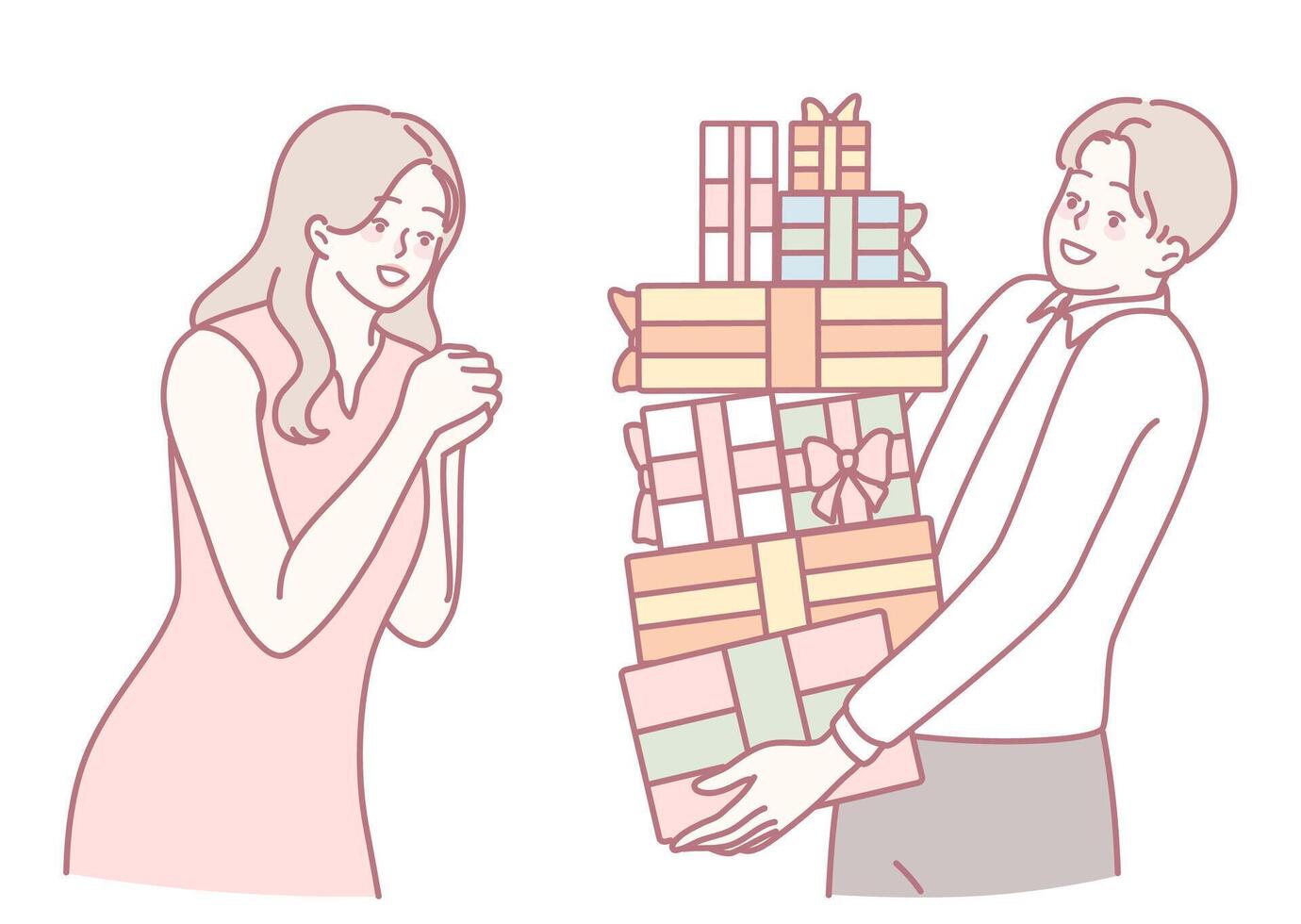 Surprise Gifts A Joyful and Heartwarming Celebration of Love, Generosity, and Giving vector