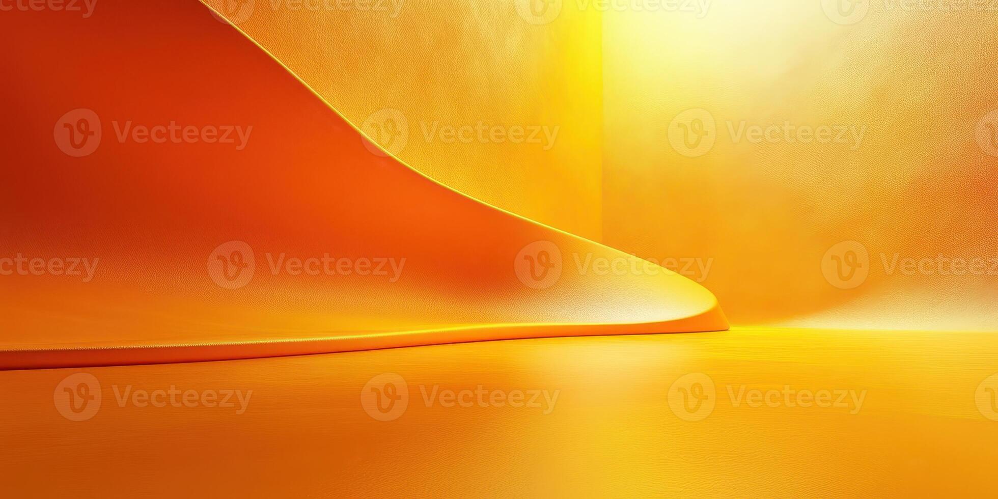 Vibrant abstract shapes create a warm ambiance in a minimalist setting with stunning orange hues during daylight photo