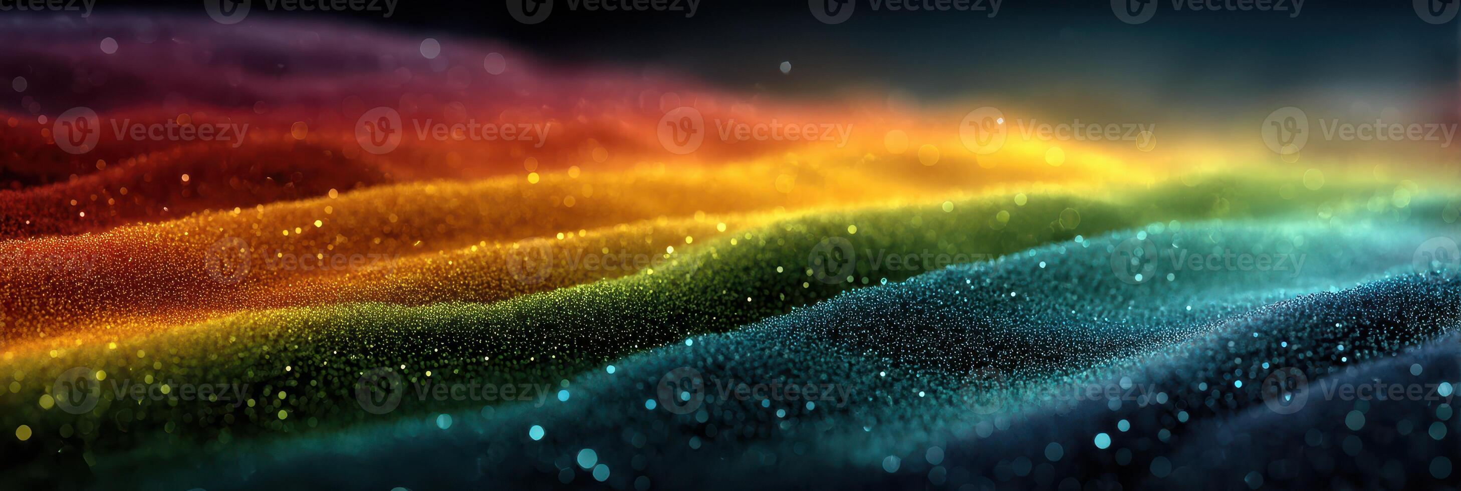 Colorful waves of sand and light create a mesmerizing abstract landscape at dusk photo