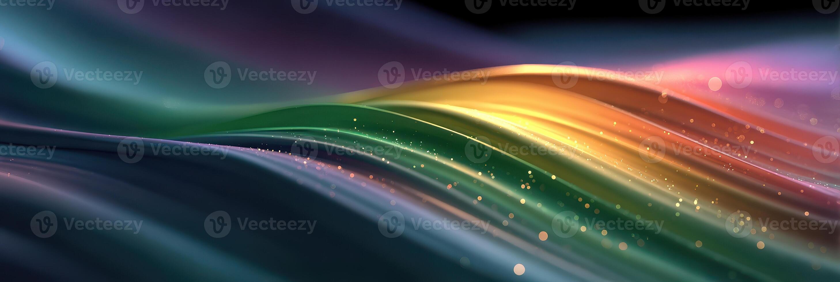 Colorful waves of light create a mesmerizing display of movement and texture in an abstract digital artwork photo