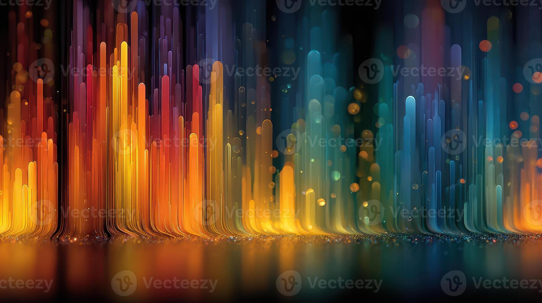 Vibrant abstract light display creating a colorful atmosphere in a digital setting photo