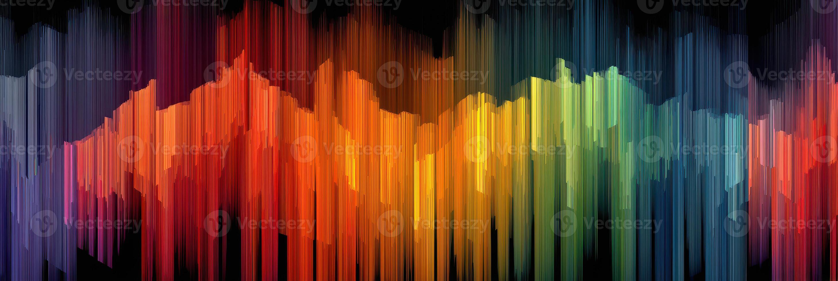 Vibrant sound wave visualization with dynamic colors showcasing energetic audio patterns photo