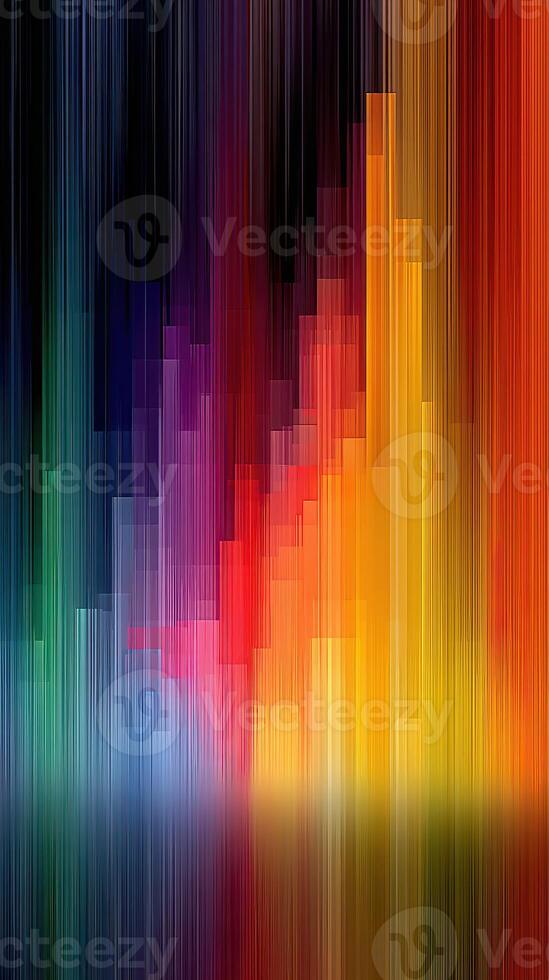 Colorful abstract design with vertical lines depicting vibrant and dynamic energy in a digital artwork photo