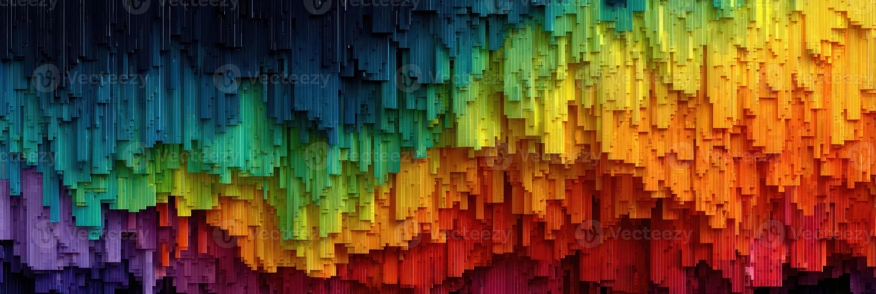 Colorful abstract art with layered shapes creating a vibrant wave in dynamic hues photo