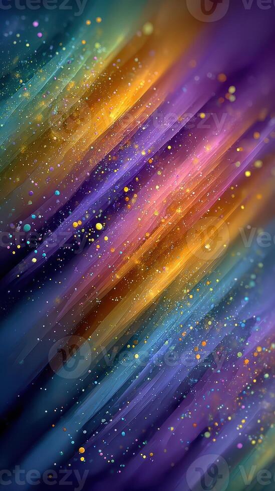Vibrant abstract background with gradient colors and shimmering dots in a fluid style photo