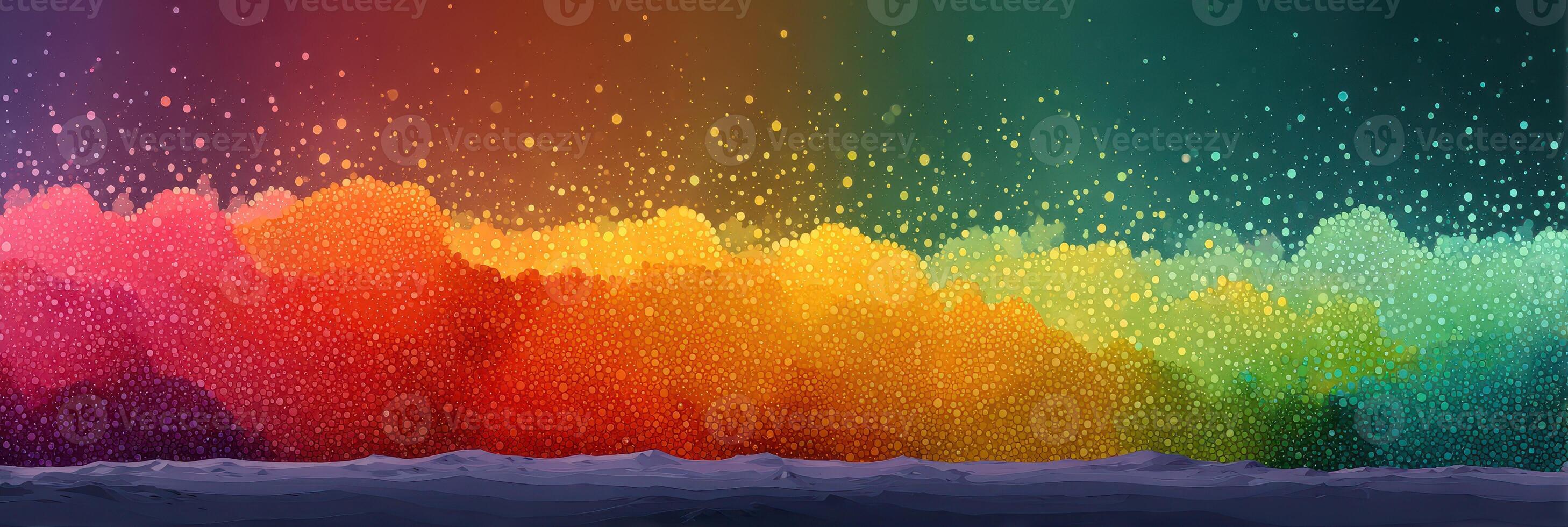 Colorful abstract gradient landscape with vibrant hues and soft textures creating a mesmerizing visual effect photo