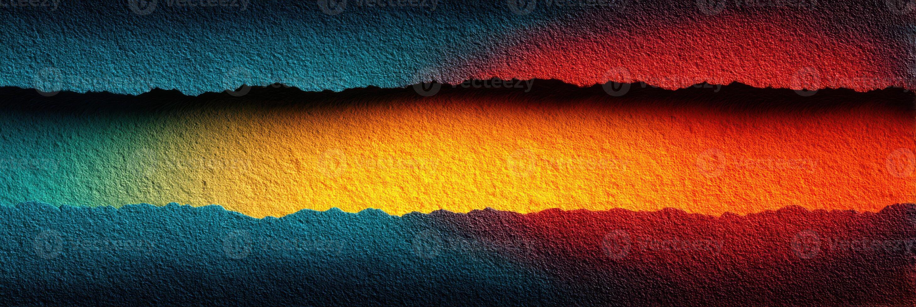 Vibrant gradient artwork with textured paper layers showcasing fiery colors and smooth transitions at dusk photo