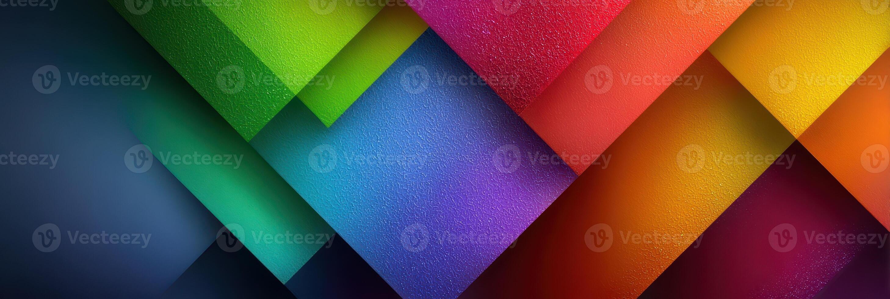 Colorful geometric layers create a vibrant abstract background design showcasing depth and texture in vivid hues photo