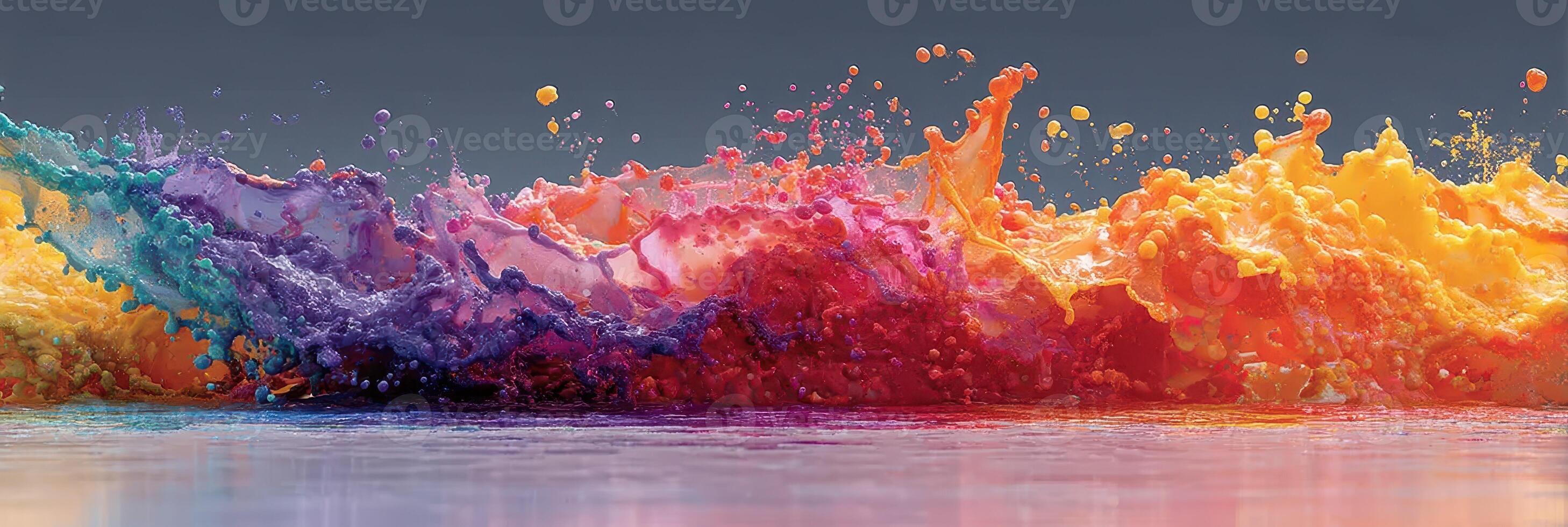 Vibrant colors create dynamic waves in a stunning artwork showcasing the beauty of fluid motion photo