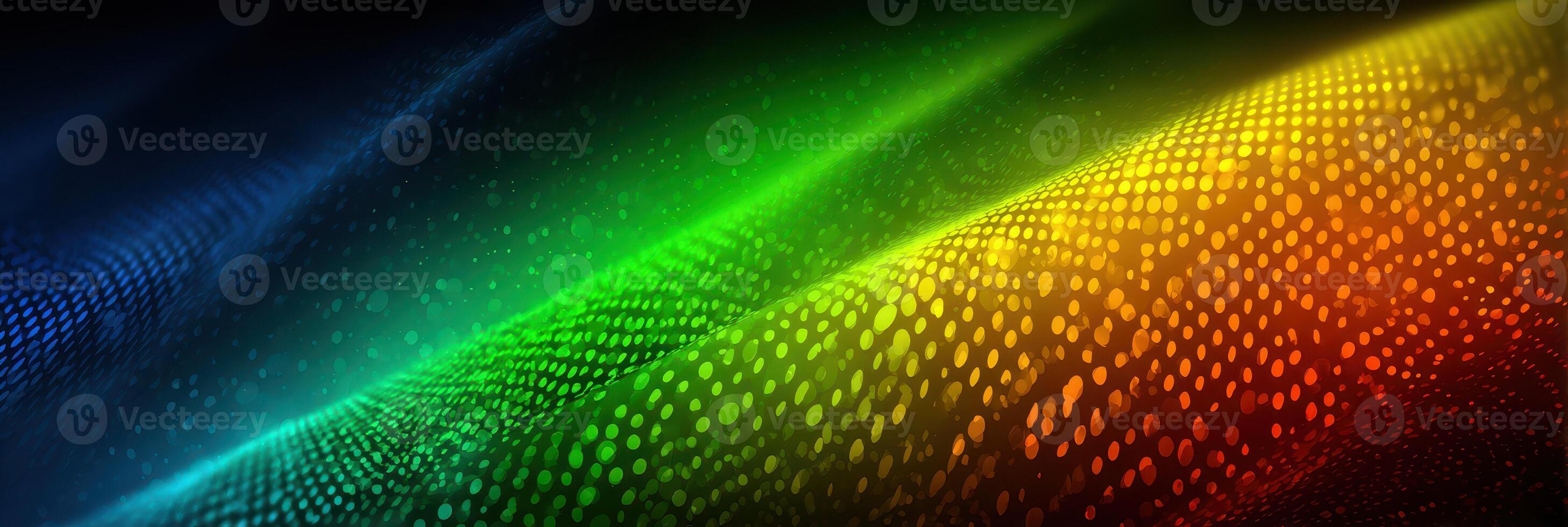 Vibrant abstract wave pattern showcasing a spectrum of colors with smooth gradients and dynamic lighting effects photo