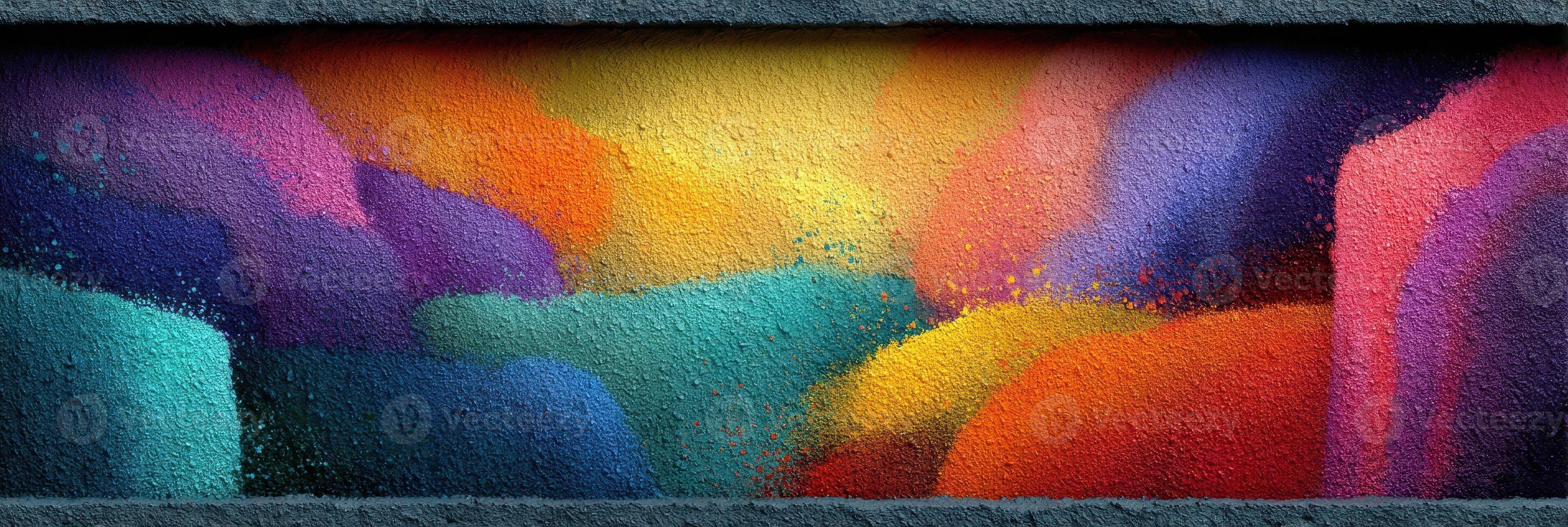 Colorful abstract landscape with vibrant hues and textures in a smooth gradient pattern photo