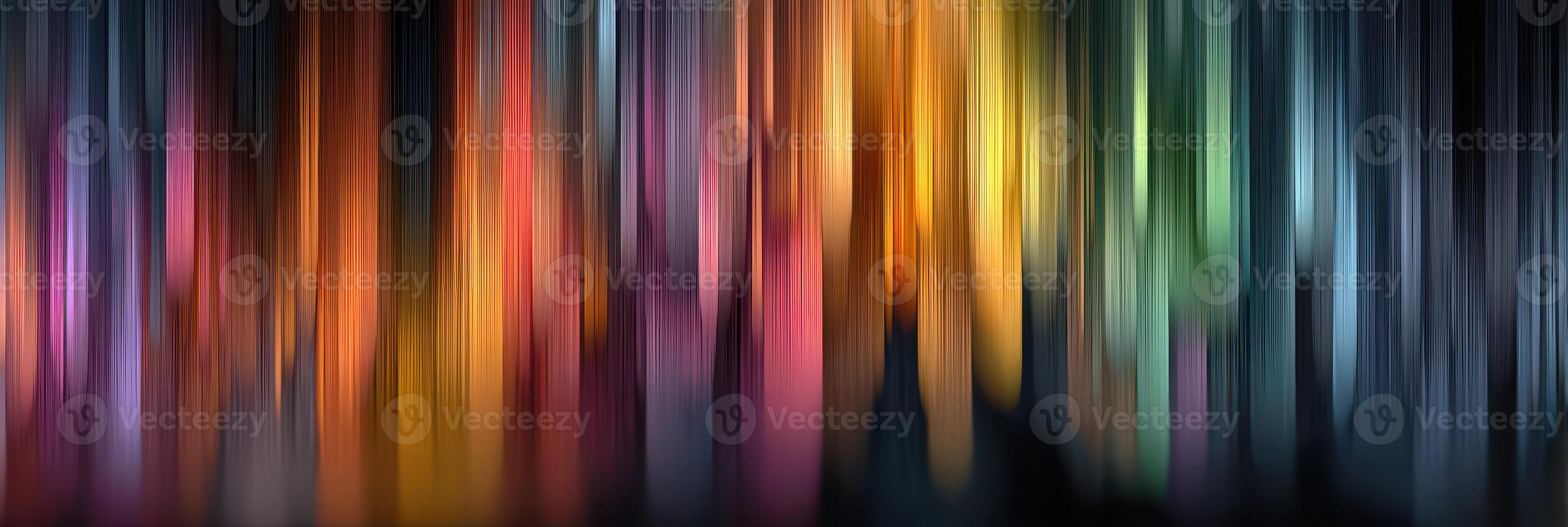 Colorful abstract patterns create a vibrant backdrop in a blurred forest during the fall photo