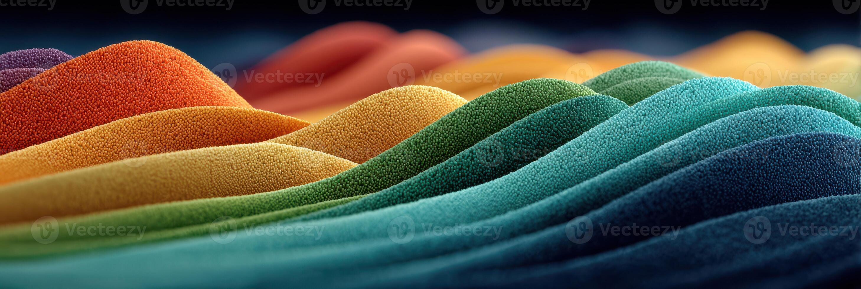 Vibrant waves of colorful textures create a stunning visual display in a dynamic abstract design photo