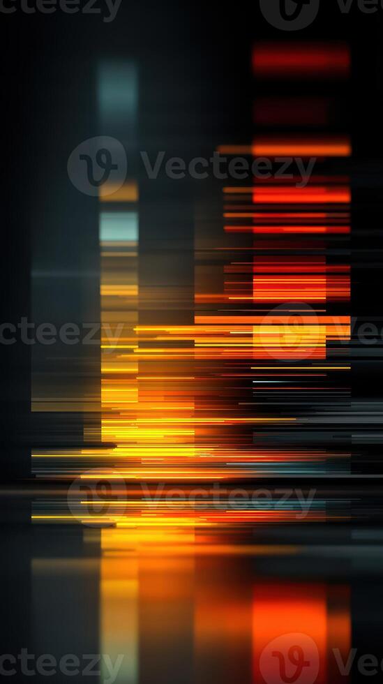 Vibrant abstract lines create dynamic energy in an urban environment at night photo