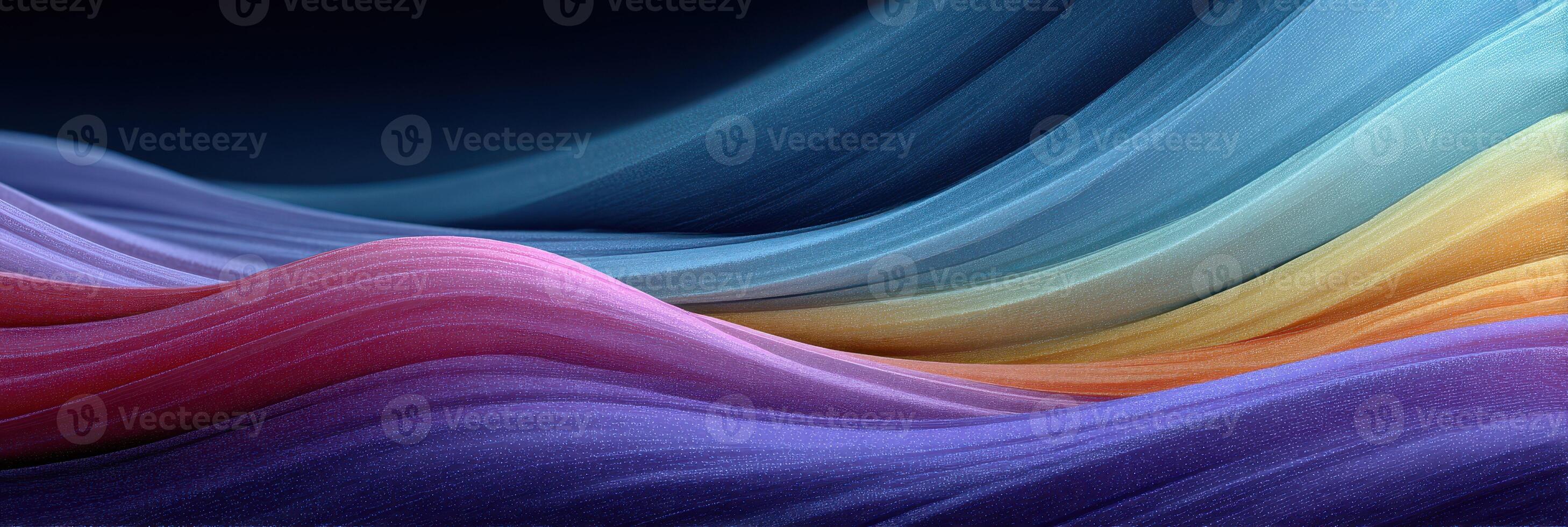 Colorful wave patterns create a dynamic and harmonious abstract composition showcasing smooth flowing textures photo