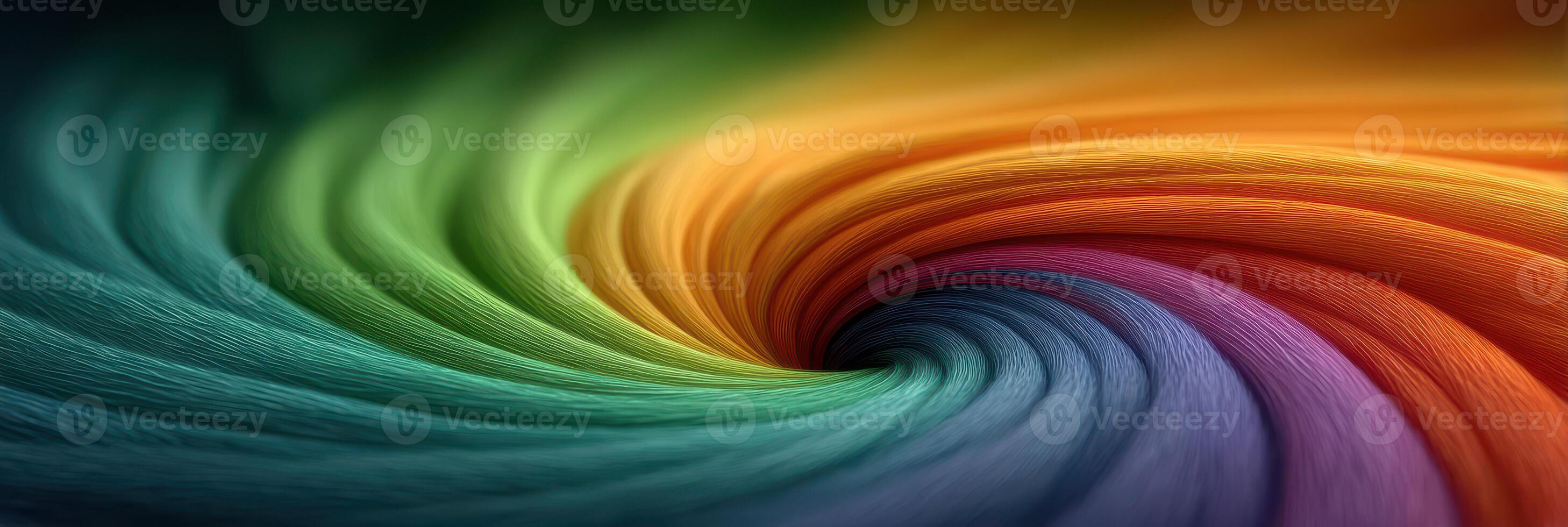 Vibrant swirl of colorful fibers creating an artistic pattern in a captivating display of textures and hues photo