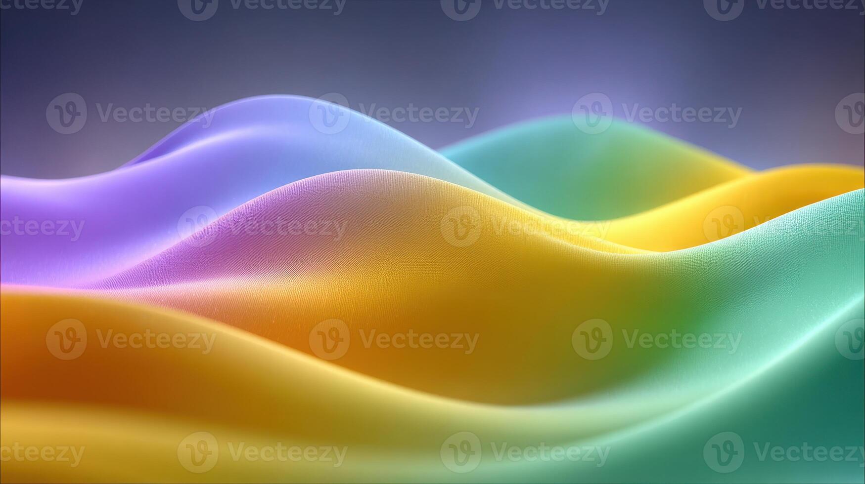 Colorful undulating abstract waves create a vibrant visual experience in a smooth, calming landscape photo