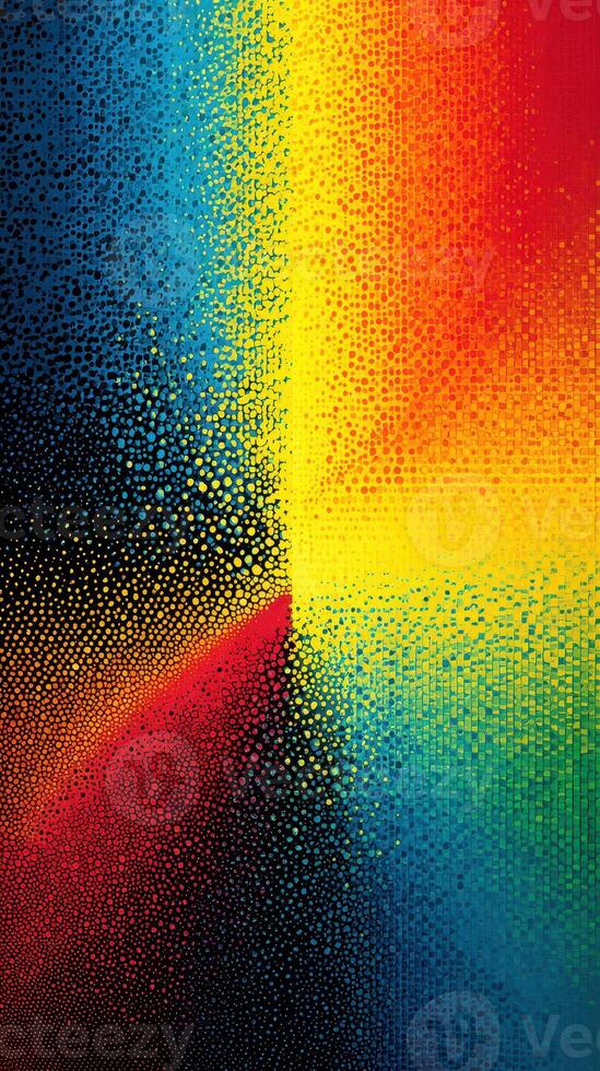 Vibrant abstract pattern showcasing a blend of colors in dynamic shapes and textures photo