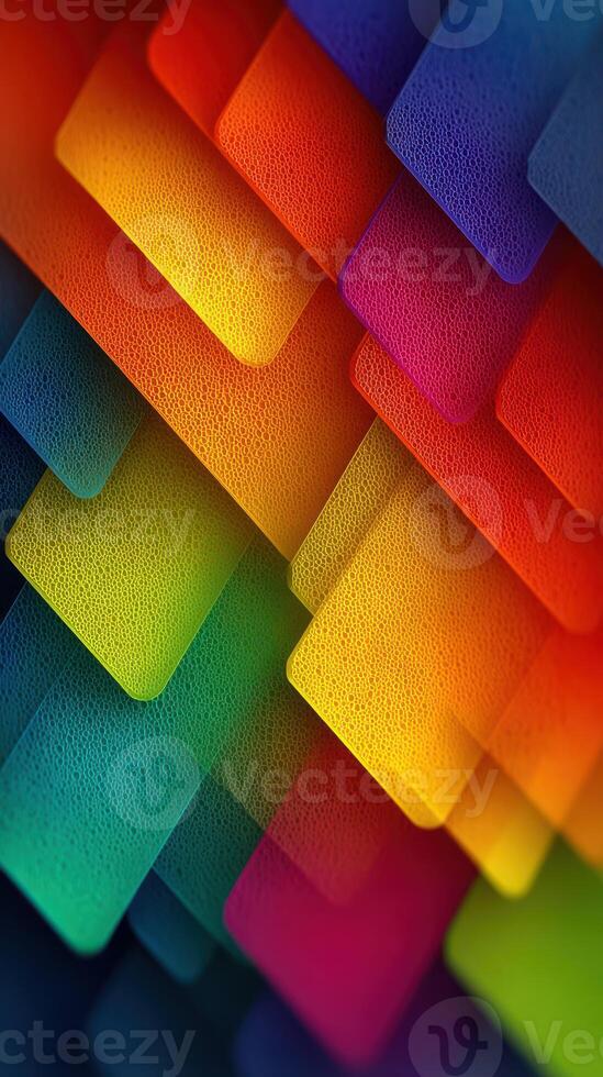 Colorful abstract layers with textured patterns creating a vibrant visual display in contemporary design photo