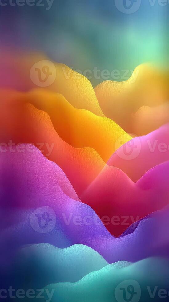 Colorful abstract waves create a vibrant landscape of hues blending together in a captivating display of art photo