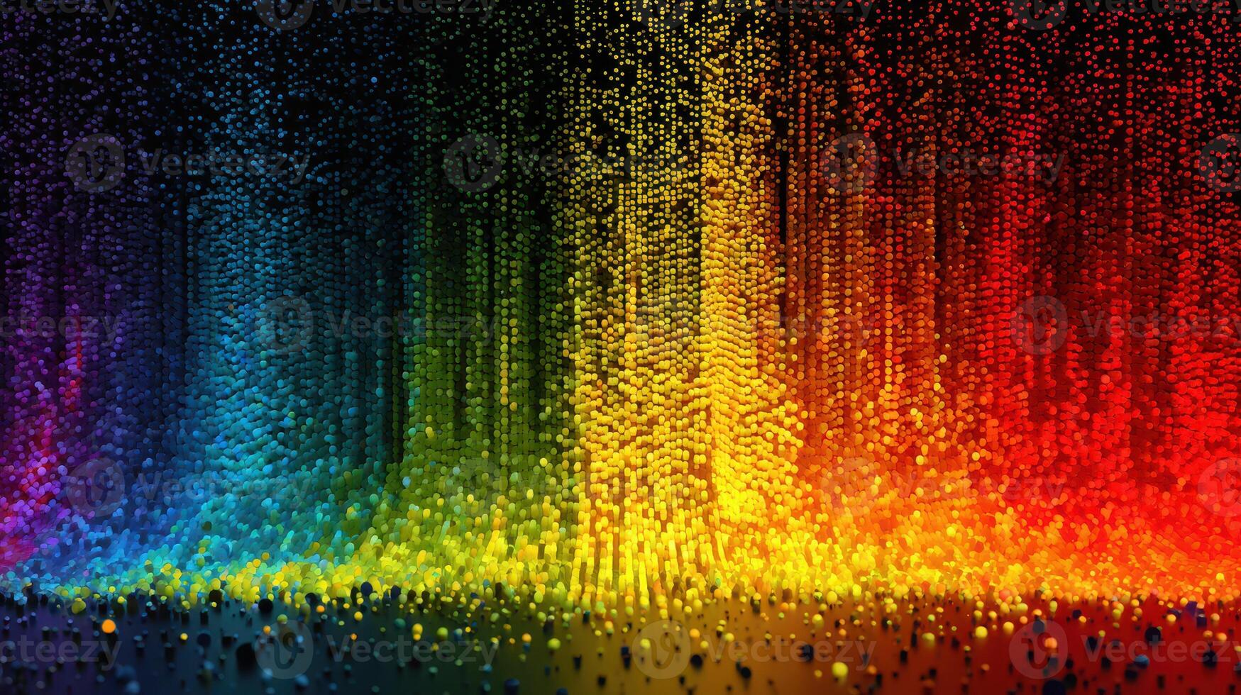 Colorful abstract design with vibrant dots creating a dynamic visual effect in various hues photo