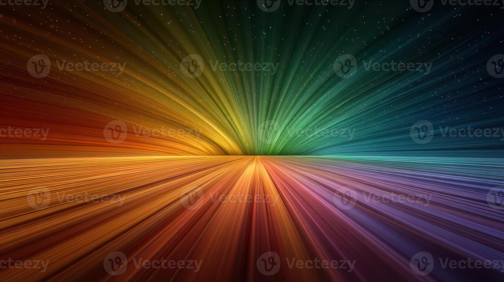 Colorful rays of light spreading out from a central point create a stunning gradient effect photo