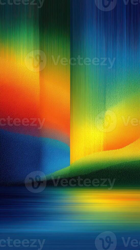 Vibrant abstract landscape with bold colors creating a dynamic visual experience during twilight hours photo