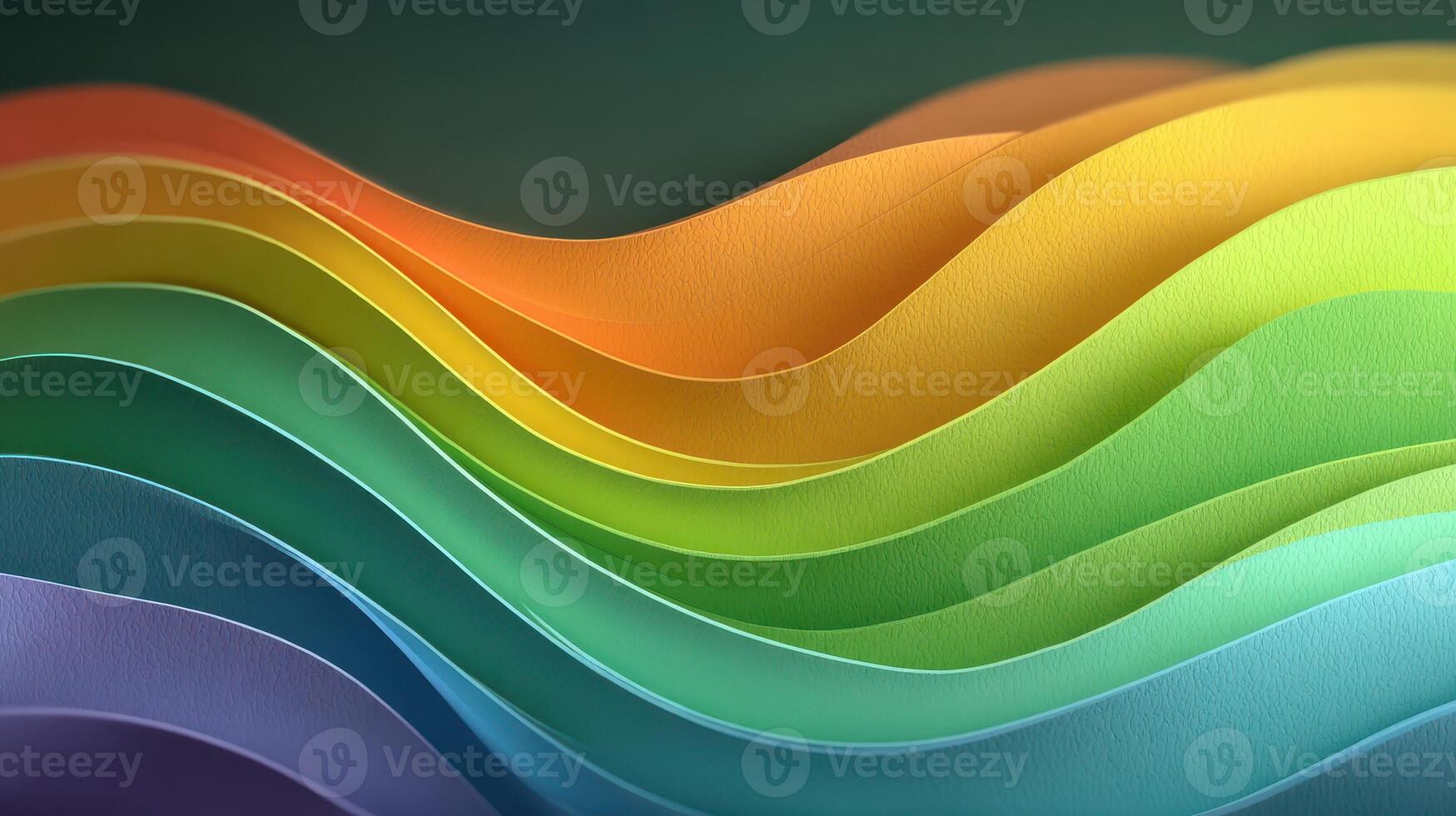 Colorful, wavy patterns created by layered paper displaying vibrant hues in a creative arrangement photo