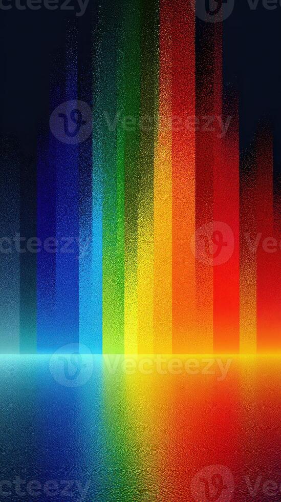 Colorful spectrum reflection on a textured surface during a nighttime display of light and movement photo