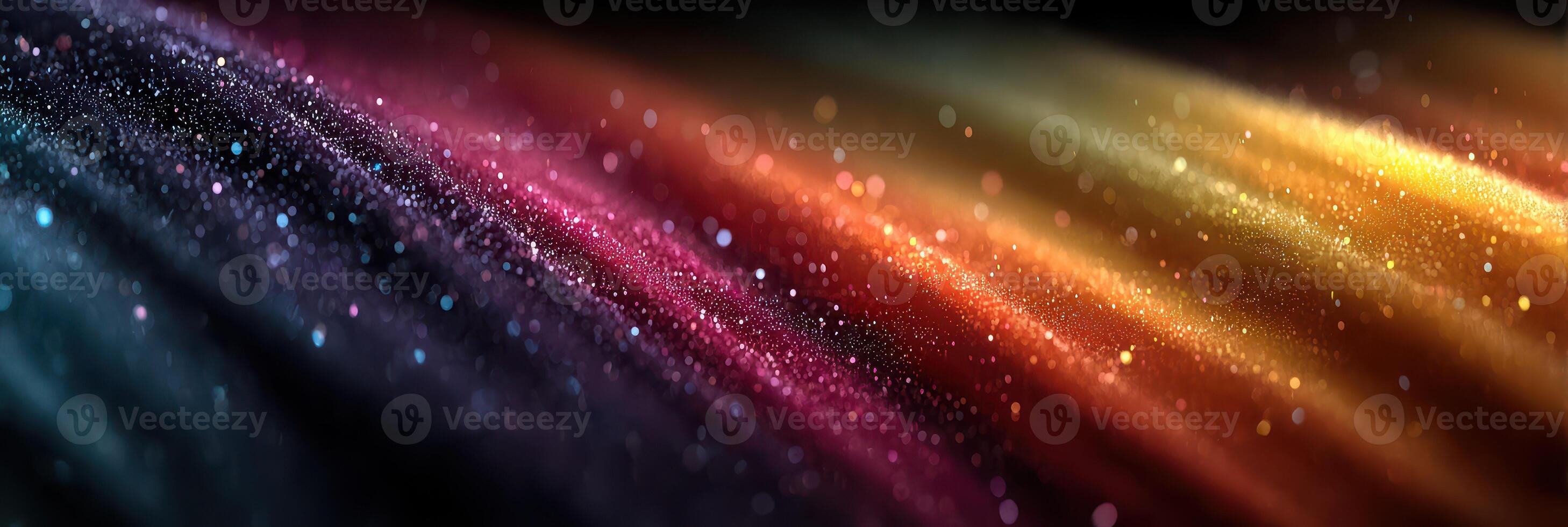 Colorful abstract light trails create a mesmerizing effect in a dark background, evoking a sense of movement and energy photo