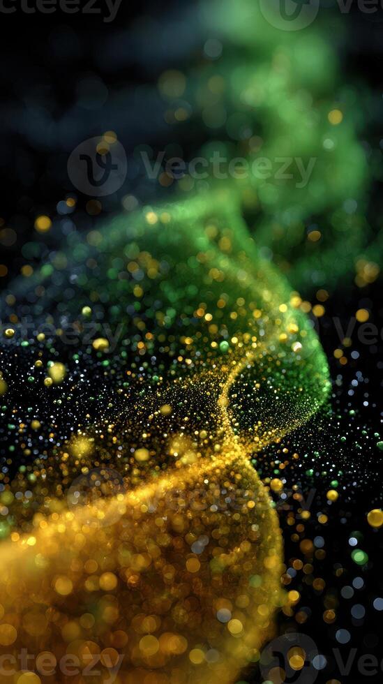 Colorful glitter swirls create a mesmerising pattern on a dark background showcasing artistry in movement photo