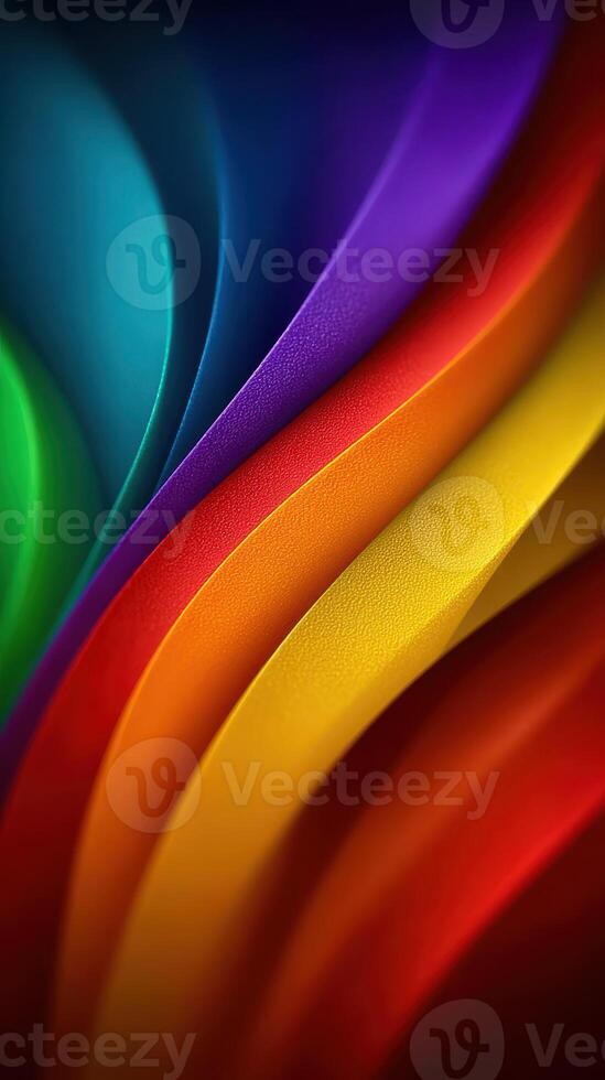 Colorful waves of vibrant hues undulating in a smooth abstract pattern showcasing a spectrum of shades in a dynamic arrangement photo
