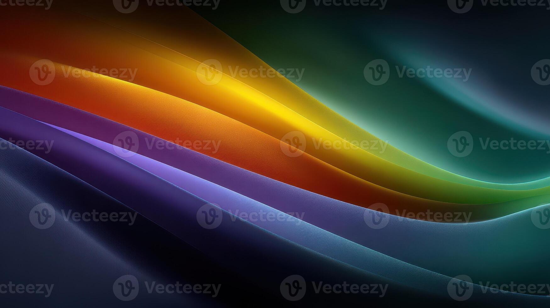 Colorful abstract wave patterns flowing smoothly in soft gradients of light and shadow photo