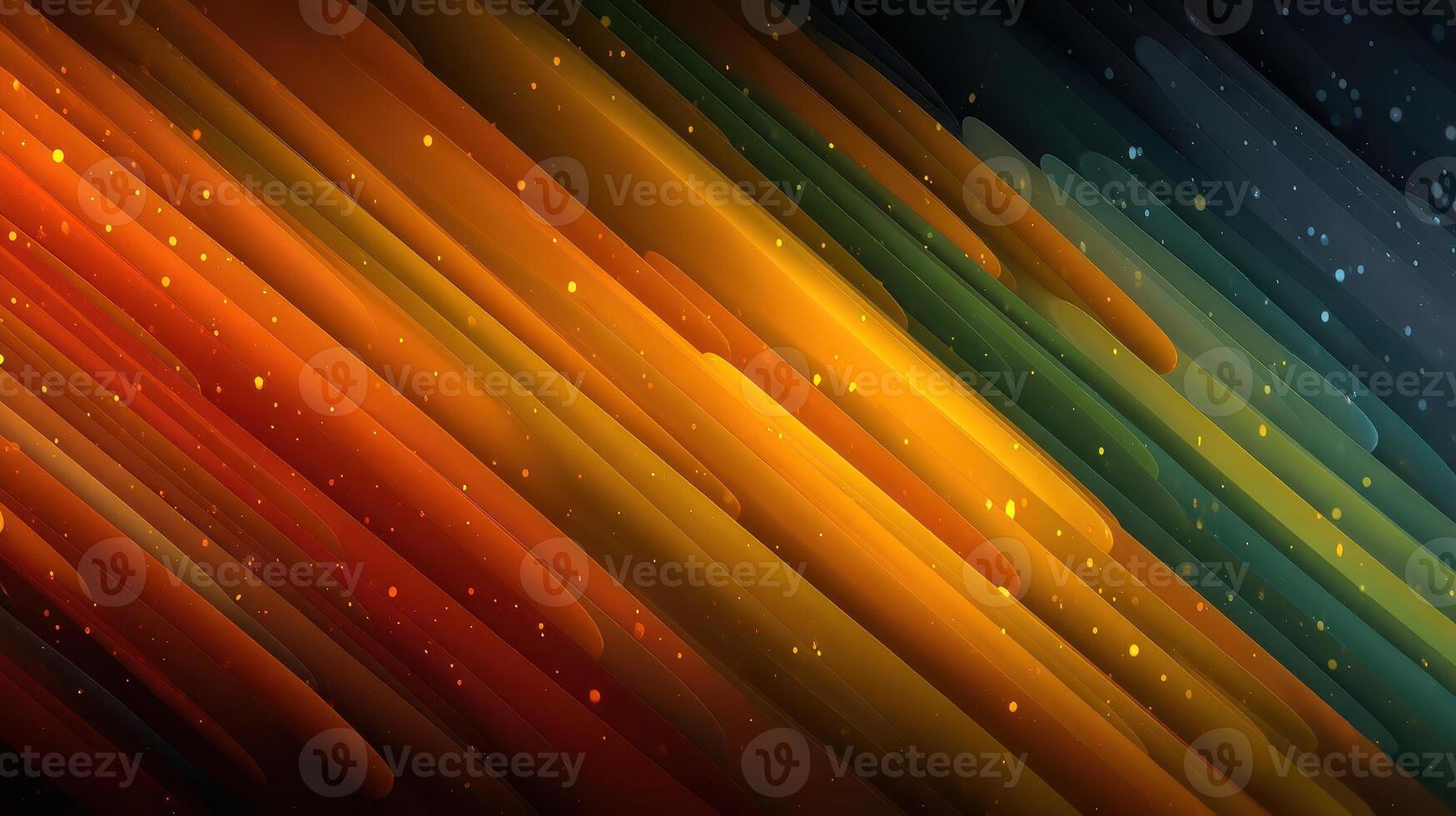 Vibrant abstract lines blend orange, yellow, and green colors in a dynamic artistic background photo