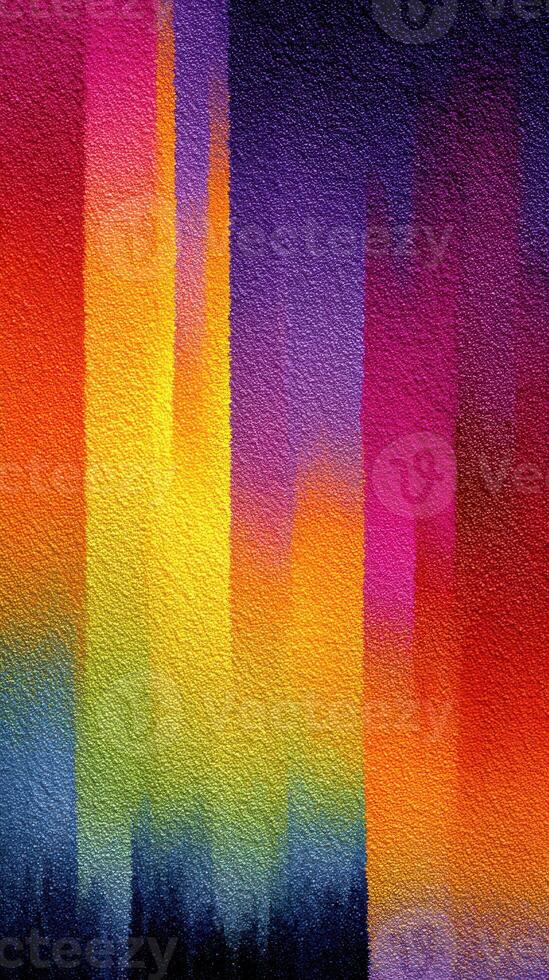 Vibrant abstract artwork showcasing a gradient of colors resembling a sunset in a dynamic and textured display photo