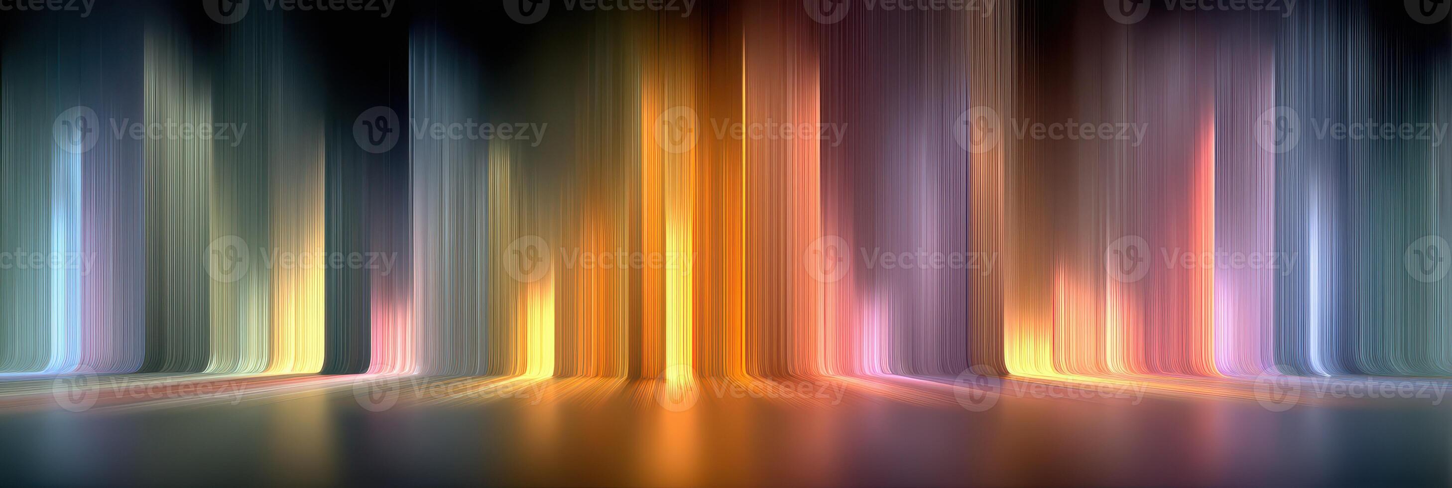 Vibrant display of colors creating a mesmerizing light effect in a dark setting photo