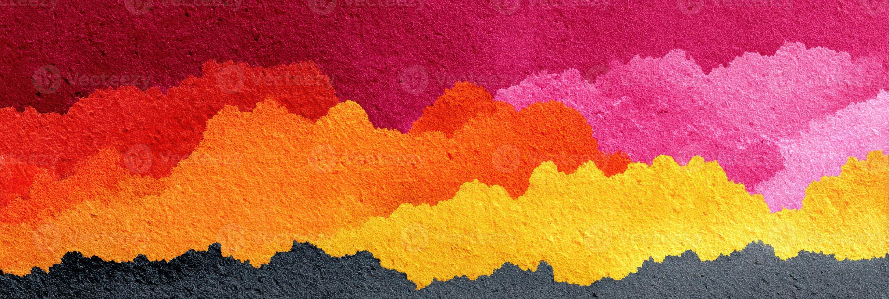 Vibrant abstract landscape featuring warm colors in a gradient pattern showcasing creativity and artistic expression photo