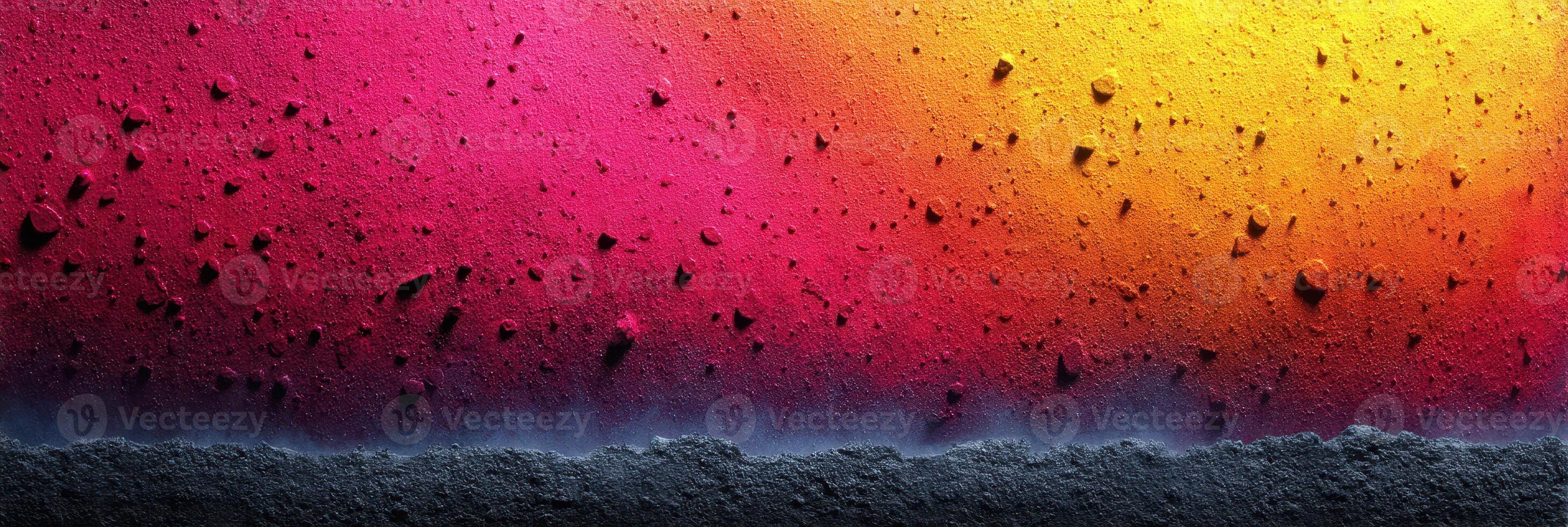 Colorful abstract gradient background with texture and depth created by paint splatters photo