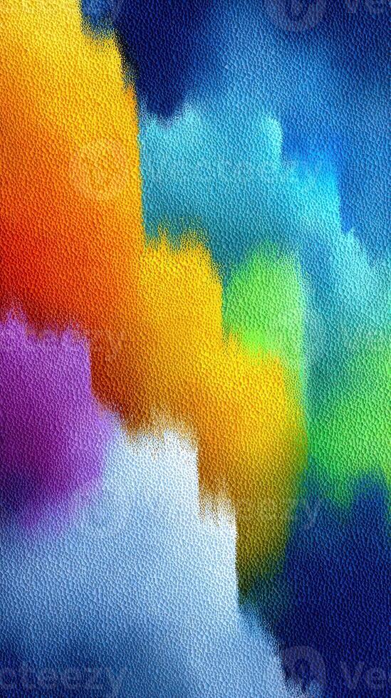 Colorful abstract cloud formation during a vibrant digital painting session in a cozy indoor studio environment photo