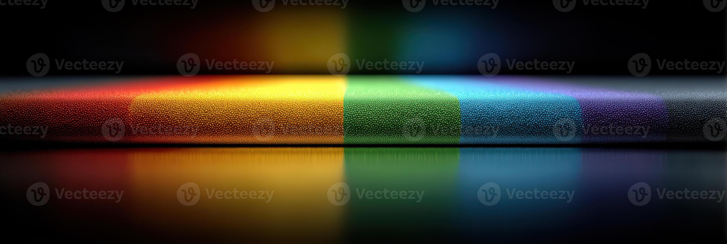 Colorful abstract gradients reflected on a sleek surface during low light ambience photo