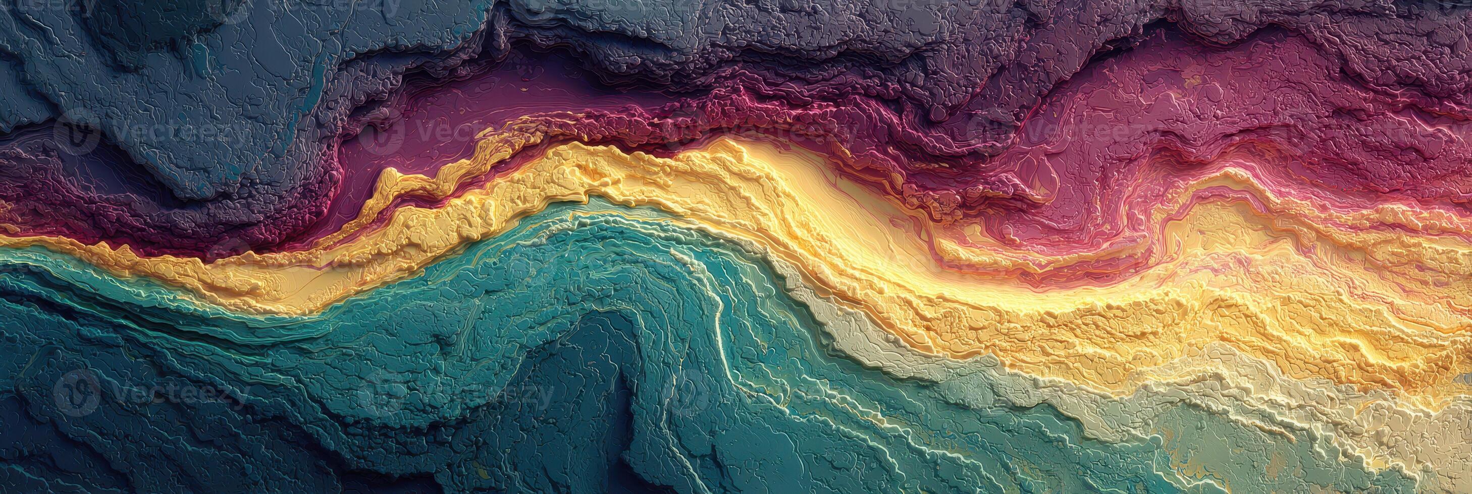 Colorful abstract layers of texture representing nature's artistic beauty in vibrant hues photo